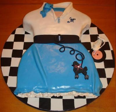 Ideas  16th Birthday Party on 1950 S Poodle Skirt Cake