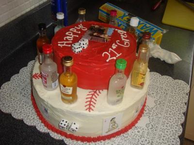 21st Birthday Cake. The birthday boy plays baseball & was turning 21, 