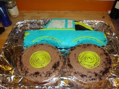 Monster Truck Birthday Cake on 2nd Birthday Monster Truck Cake