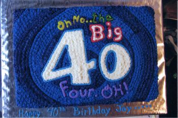 40th Birthday Party Ideas on 40th Birthday Cakes   A Bright And Colorful Birthday Cake