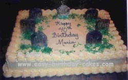 50th Birthday Cake on Graveyard 40th Or 50th Birthday Cake