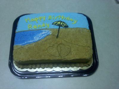 A Beachy Birthday Cake