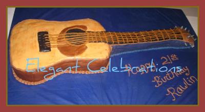 Guitar Birthday Cake on Acoustic Guitar Birthday Cake