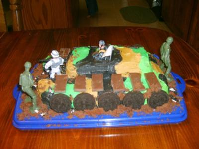 Simple Birthday Cakes on Army Tank Cake