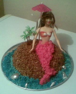 Barbie Birthday Cakes on Barbie The Little Mermaid Cake