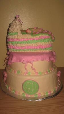Bassinet Baby Shower Cake
