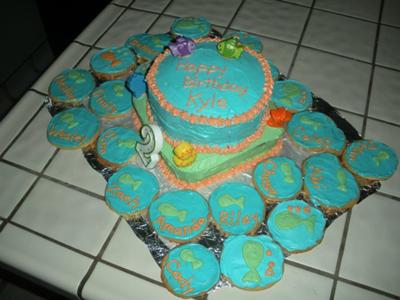Fish Theme Birthday Cake