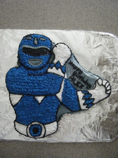 Power Rangers Birthday Cake on Blue Power Ranger Cake