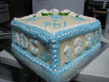 Baby  Shower Cakes on Boy Baby Shower Cake   An Adorable Baby Shower Cake