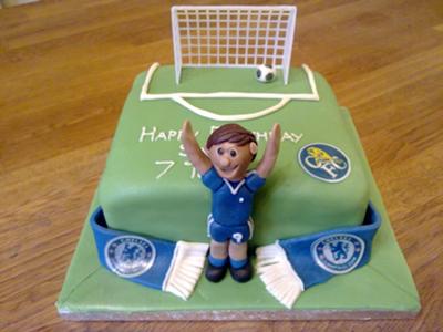 Football Birthday Cakes on Chelsea Football Birthday Cake