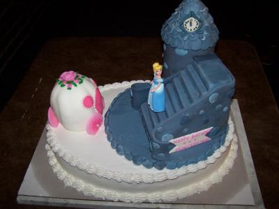 Cinderella Cake The staircase and tower are styrofoam covered with fondant
