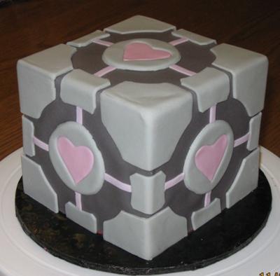 Companion Cube Cake