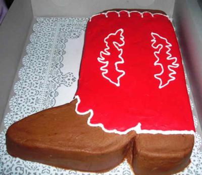 Western Birthday Party on Cowboy Boot Cake