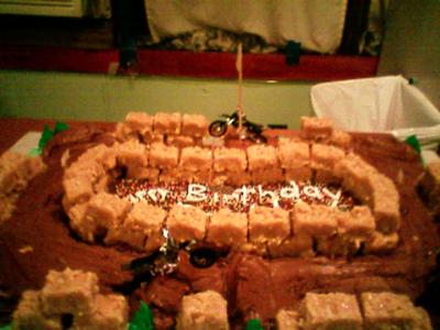 Birthday Party Ideas  Adults on Dirt Bike Track Cake