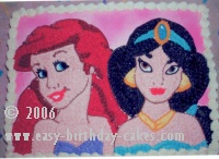 Ariel Birthday Cake on Bake A Sheet Cake The Size That You Need For Your Disneyprincess Cake