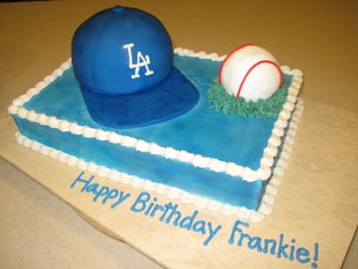 Baseball Birthday Cake on Dodger Cake