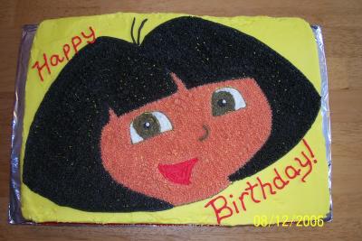 Dora  Explorer Birthday Cakes on Dora The Explorer Cake 21318870 Jpg