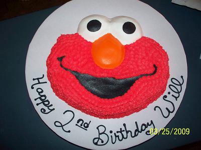 Simple Birthday Cakes on Elmo Face Cake
