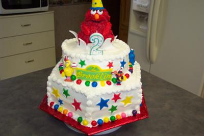 Elmo Birthday Cake on Elmo S Surprise Birthday Cake