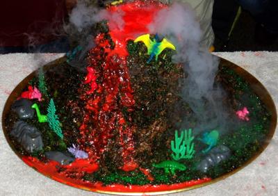  Birthday Cake on Erupting Volcano Birthday Cake