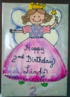 Fairy Birthday Cake on White Icing And Star Tip  Size  18  Cover Thewings Of The Fairy Cake