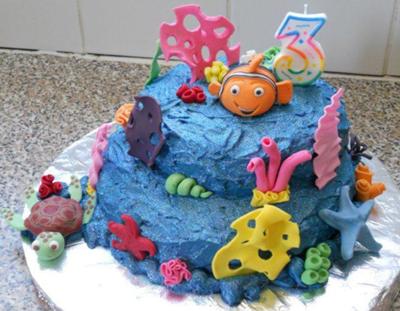 Easy Birthday Cakes on Finding Nemo Theme Birthday Cake