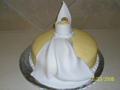 Baby Birthday Cakes on Fondant Baby Shower Cake