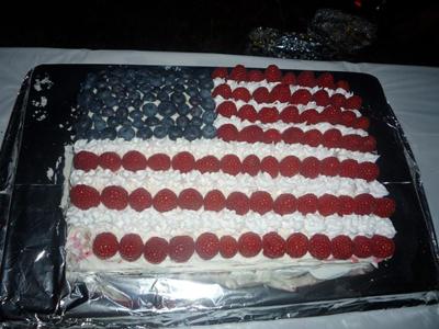 Fourth of July Flag Cake - Star Spangled and Yummy