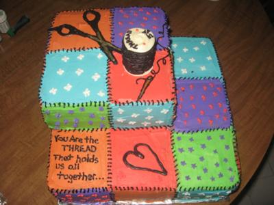 Easy Birthday Cake Ideas on Grandma S Quilt Cake