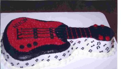 Guitar Birthday Cake