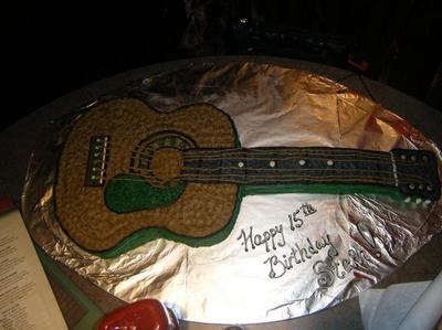Guitar Birthday Cake on Guitar Cake For A Birthday