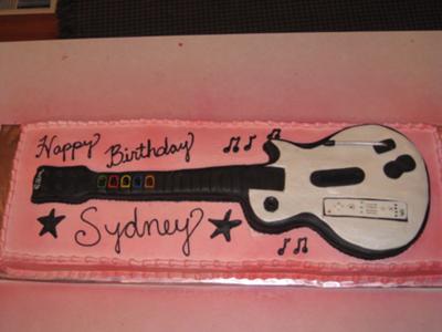 guitar wii
 on Guitar Hero (Wii) Birthday Cake