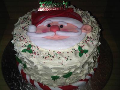 Happy Santa Christmas Cake