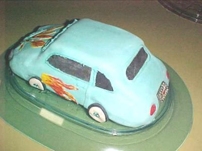 Cars Birthday Cakes on Hot Rod Car Cake