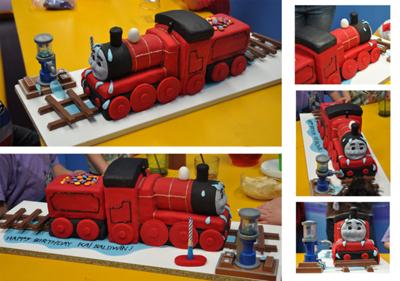 Train Birthday Cake on James And The Leaking Water Tank Cake