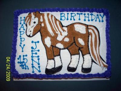 Horse Birthday Cakes on Horse Cake