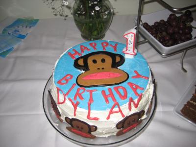 Julius (Paul Frank) Monkey 1st Birthday Cake