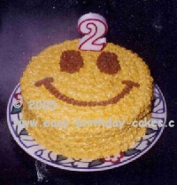 Easy Birthday Cake Recipes on Finally  Fill In The Smiley Face With Yellow Icing And Star Tip  Size