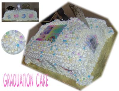 Sendbirthday Cake on Lemon Cream Graduation Cake