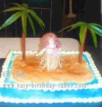 Buildbear Birthday Party on Luau Cake      A Great Birthday Cake