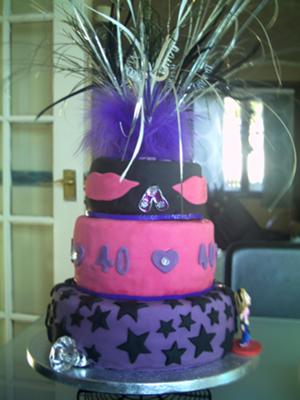 80s Girlie 40th Birthday Cake