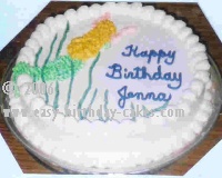 Easy Birthday Cakes on 18  Make Ashell Border On The Top And Bottom Of The Sides Of The Cake