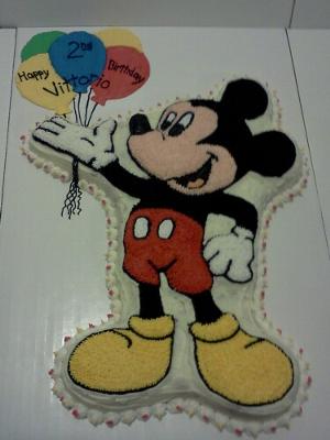 Mickey Mouse Cake with Balloon Bouquet by Angie Keeney