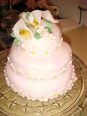Birthday Cake Vodka on Miniature Wedding Cake