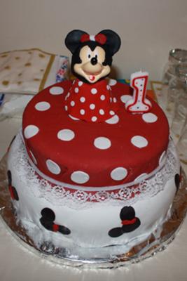 Birthday Cake Toppers on Minnie Mouse Birthday Cake