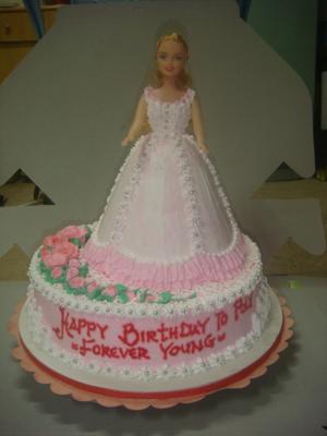 Princess Birthday Cake Ideas on Barbie Birthday Cake On My Friend S Barbie Birthday Cake