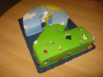 Fondant Birthday Cakes on Number Two Cake
