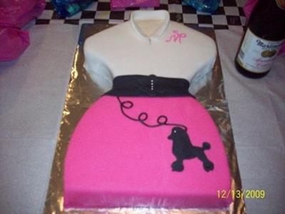Adult Birthday Cakes on Poodle Skirt Cake