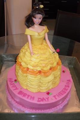 Princess Birthday Cakes on Princess Belle 4th Birthday Cake