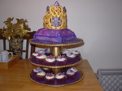 Smurf Birthday Cake on Continue Reading  Princess Cupcake Tower